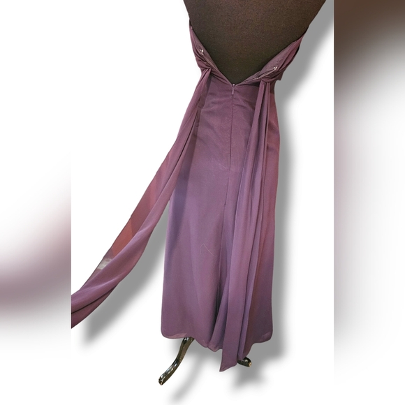 Womens long chiffon dress - Picture 3 of 6